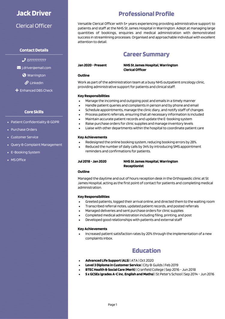 clerical resume Resume clerical office worker samples qwikresume clerk pdf