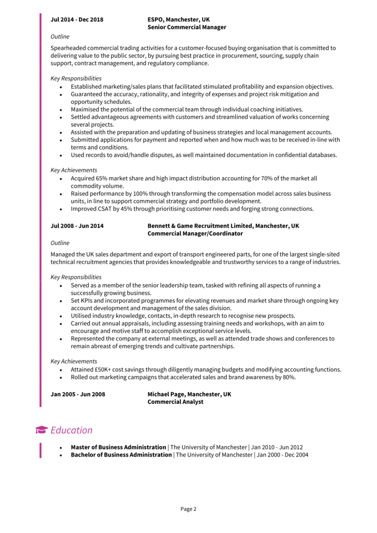 Commercial Director CV 2