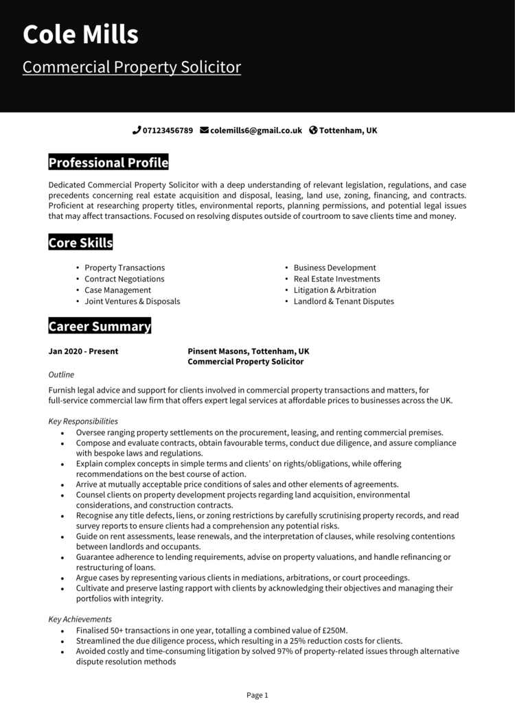 Commercial Property Solicitor CV 1