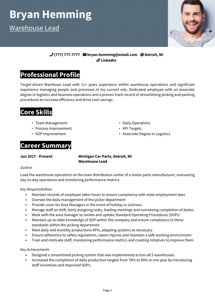 warehouse-lead-resume-example-guide-get-hired-fast