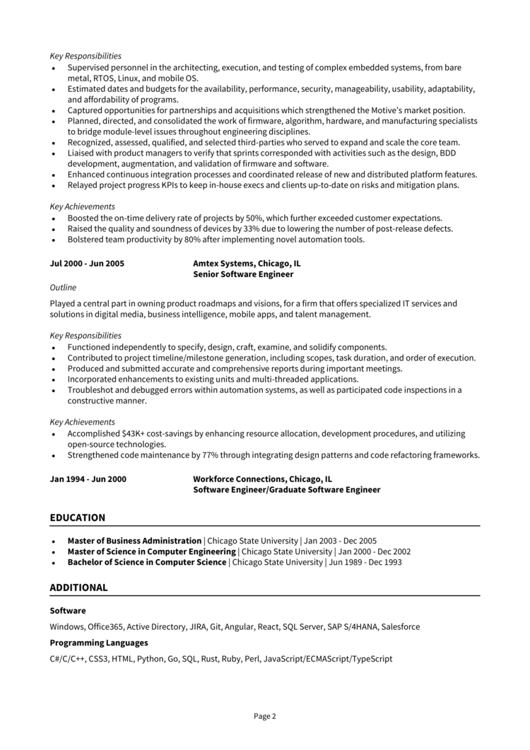 Chief Technology Officer resume example + guide [Land jobs]