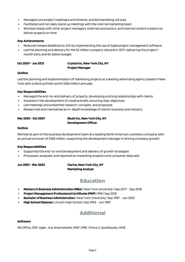 PMO resume example + guide [Secure interviews]