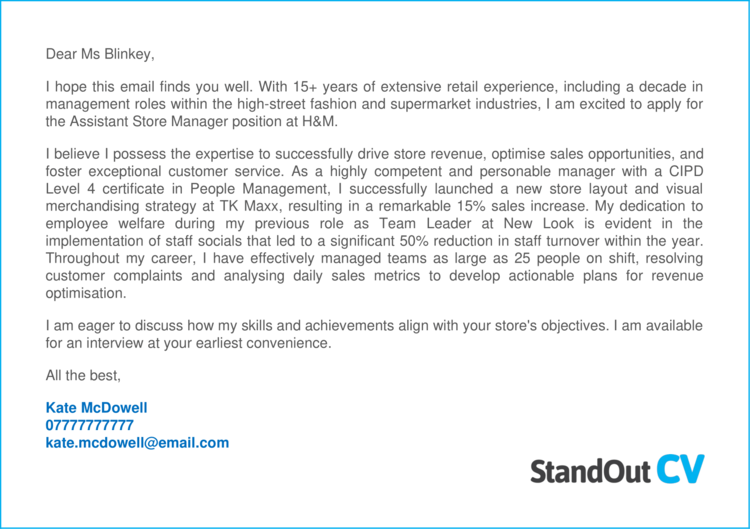 quality assurance assistant manager cover letter