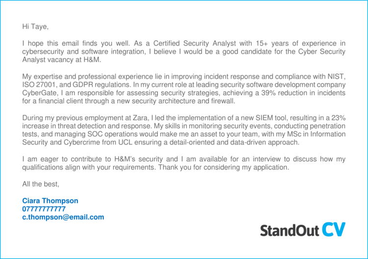 cover letter for cyber security consultant