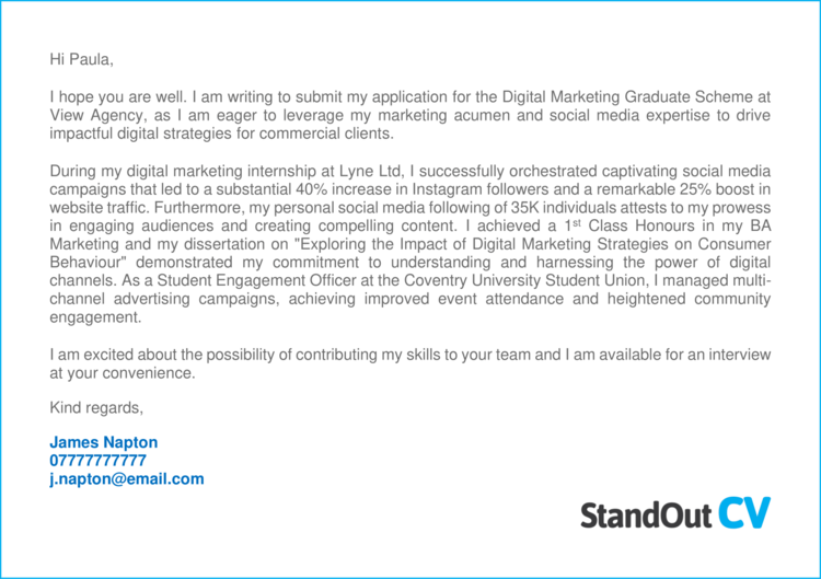 Graduate Scheme cover letter 1