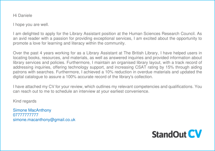 3 Library Assistant cover letter examples [Land top jobs]