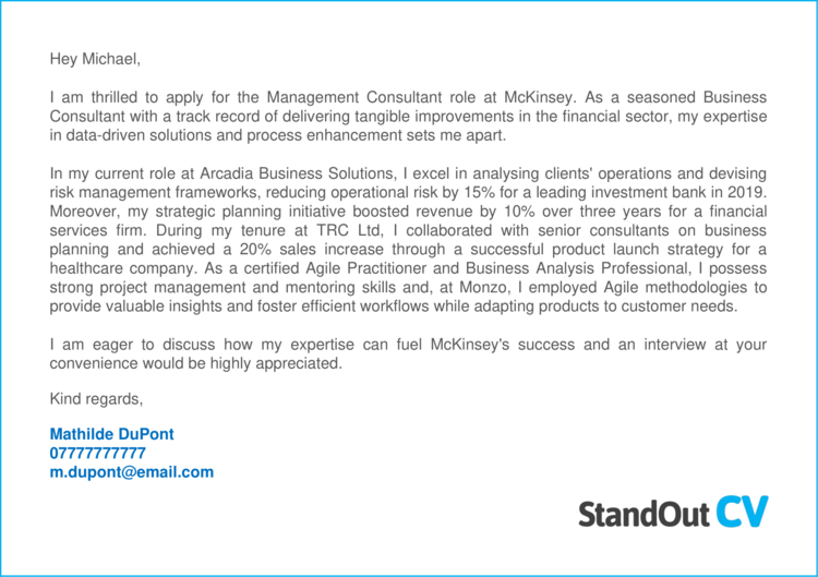 McKinsey cover letter 2