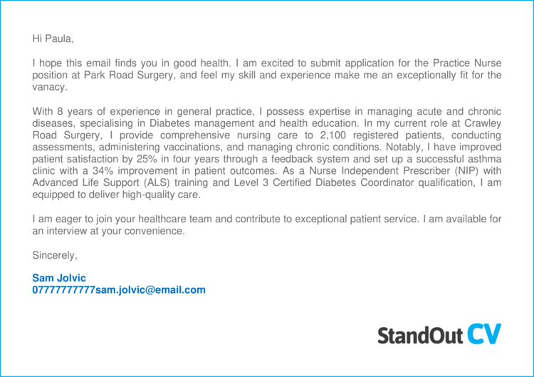 Nurse cover letter 2