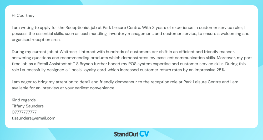 Basic cover letter template