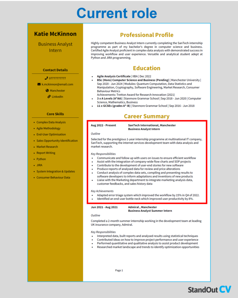 Should your CV be in past or present tense? + Examples